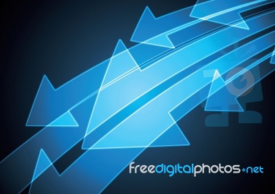 Technology Abstract Arrow Background  Illustration Stock Image