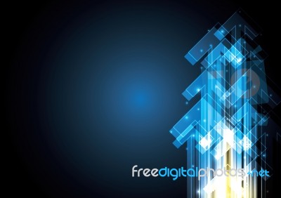 Technology Abstract Arrow Background  Illustration Stock Image