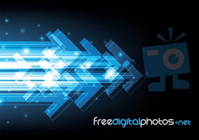 Technology Abstract Arrow Background  Illustration Stock Image