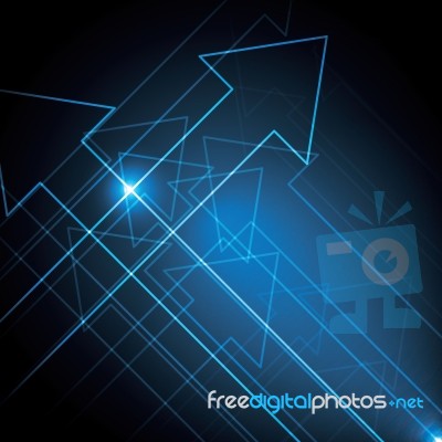 Technology Abstract Arrow Background With Copy-space  Illu Stock Image