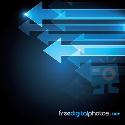 Technology Abstract Arrow Background With Copy-space  Illu Stock Image