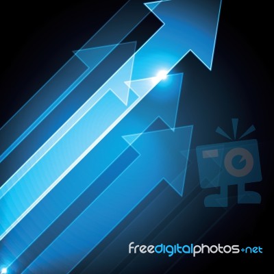 Technology Abstract Arrow Background With Copy-space  Illu Stock Image