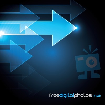 Technology Abstract Arrow Background With Copy-space  Illu Stock Image