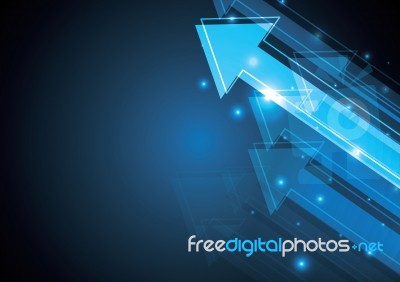 Technology Abstract Arrow Background With Copy-space  Illu Stock Image