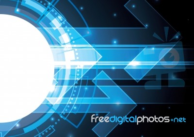 Technology Abstract Circle Arrow Background Stock Image