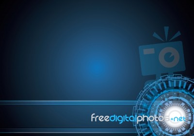 Technology Abstract Circle Background Stock Image