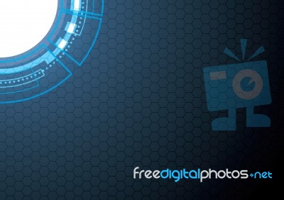 Technology Abstract Circle Background Stock Image