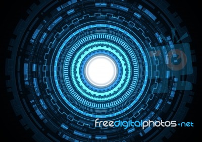 Technology Abstract Circle  Background Stock Image