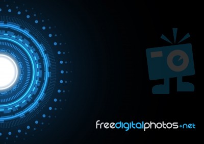 Technology Abstract Circle  Background Stock Image