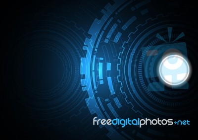 Technology Abstract Circle  Background Stock Image