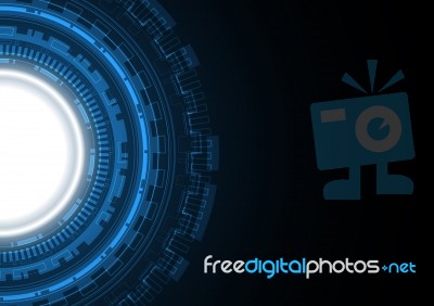 Technology Abstract Circle  Background Stock Image