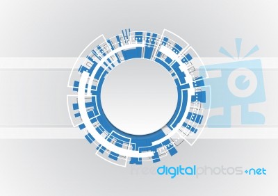 Technology Abstract Circle  Background Stock Image