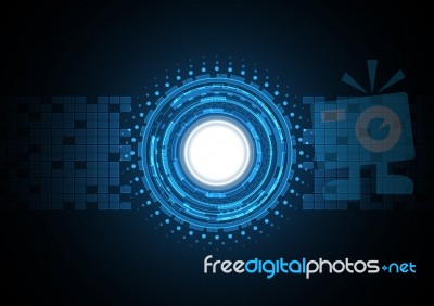 Technology Abstract Circle  Background Stock Image