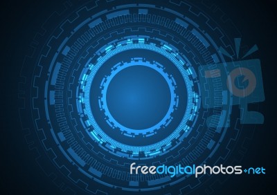 Technology Abstract Circle  Background Stock Image