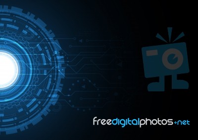 Technology Abstract Circle  Background Stock Image