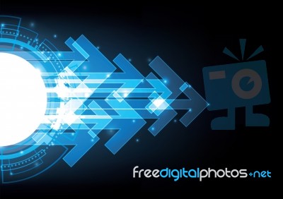 Technology Abstract Circle Background  Illustration Stock Image