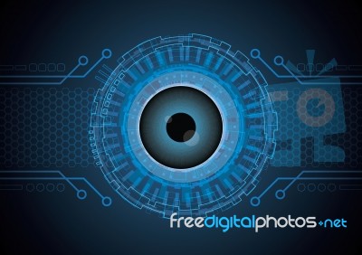 Technology Abstract Circle Eye Background Stock Image