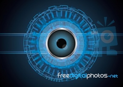 Technology Abstract Circle Eye Background Stock Image