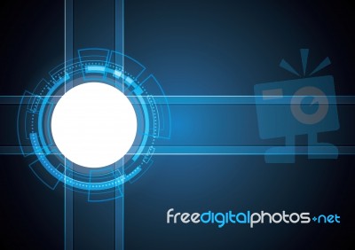 Technology Abstract Circle Stripe Background Stock Image