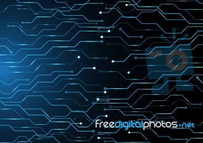 Technology Abstract Circuit  Background Stock Image