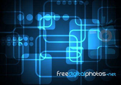 Technology Abstract Digital Modern Future Rectangle Background Stock Image