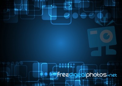 Technology Abstract Digital Modern Future Rectangle Background Stock Image