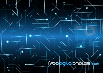 Technology Abstract Future Innovation Circuit Stock Image