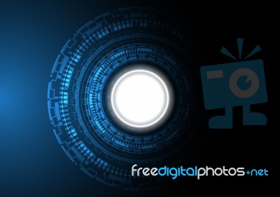 Technology Abstract Future Modern Circle Background Stock Image