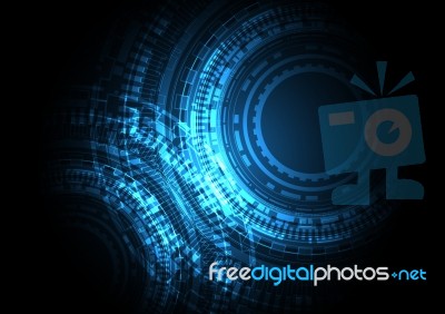 Technology Abstract Future Modern Circle Background Stock Image