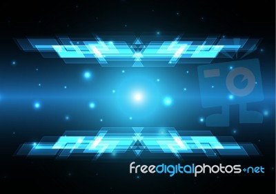 Technology Abstract Light Rectangle Stripe Background Stock Image