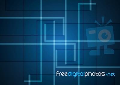 Technology Abstract Rectangle  Background Stock Image