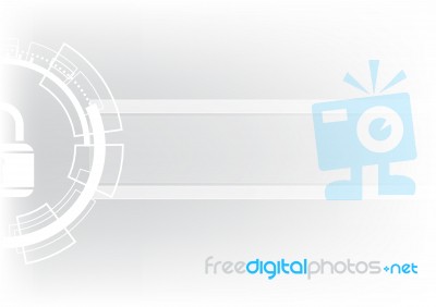 Technology Abstract Security Lock Circle  Background Stock Image