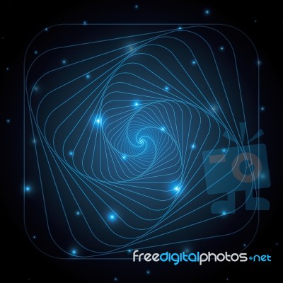 Technology Abstract Square Geometric Line Art  Illustratio Stock Image