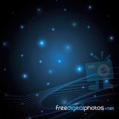 Technology Abstract Star Geometric Line Art  Illustration Stock Image