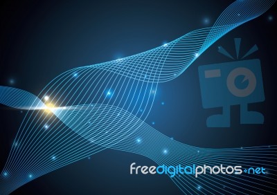 Technology Abstract Stripe Background  Illustration Stock Image