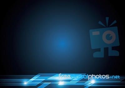 Technology Abstract Stripe Background With Copy-space  Ill Stock Image