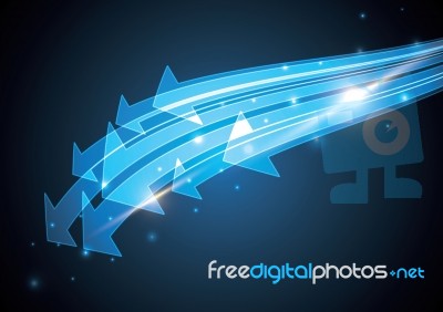 Technology Abstract Stripe Background With Copy-space  Ill Stock Image