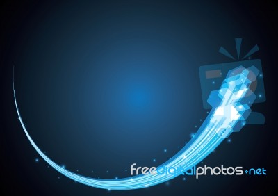 Technology Abstract Stripe Background With Copy-space  Ill Stock Image