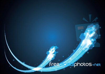 Technology Abstract Stripe Background With Copy-space  Ill Stock Image