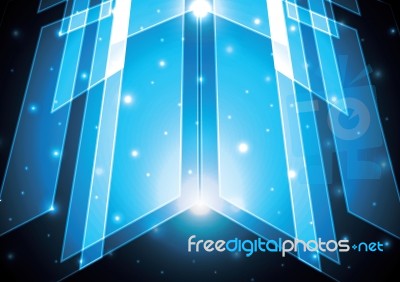 Technology Abstract Stripe Background With Copy-space  Ill Stock Image