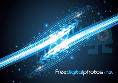 Technology Abstract Stripe Background With Copy-space  Ill Stock Image