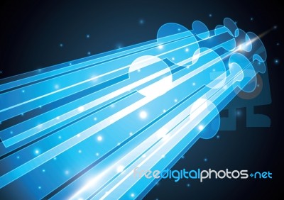 Technology Abstract Stripe Background With Copy-space  Ill Stock Image