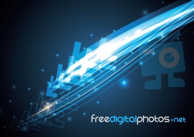 Technology Abstract Stripe Background With Copy-space  Ill Stock Image