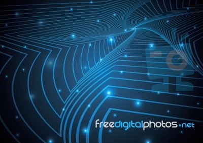 Technology Abstract Stripe Background With Copy-space  Ill Stock Image