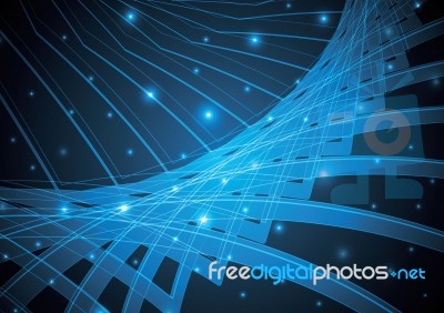 Technology Abstract Stripe Background With Copy-space  Ill Stock Image