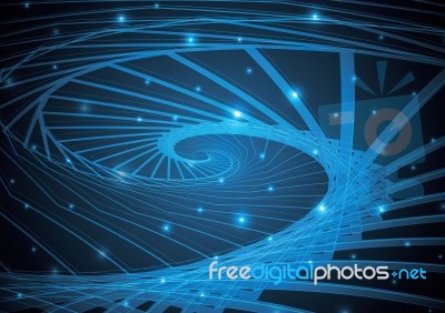 Technology Abstract Stripe Background With Copy-space  Ill Stock Image