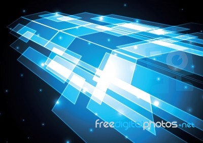 Technology Abstract Stripe Background With Copy-space  Ill Stock Image