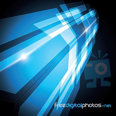 Technology Abstract Stripe Background With Copy-space  Ill Stock Image