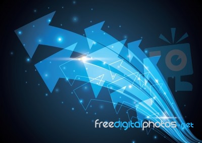 Technology Abstract Stripe Background With Copy-space  Ill Stock Image