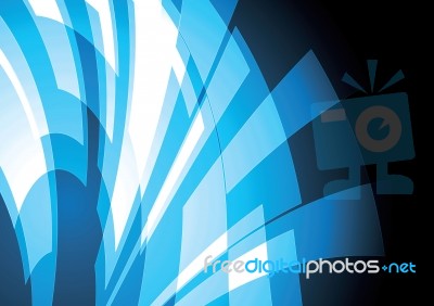 Technology Abstract Stripe Background With Copy-space  Ill Stock Image